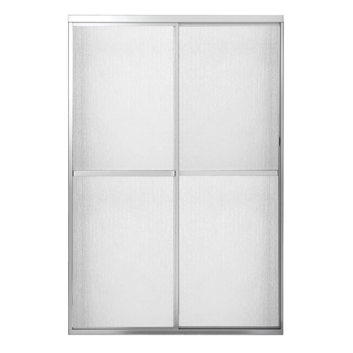 Polar 42-47 ½ in. x 68 in. Bypass Shower Door for Alcove Installation with Raindrop glass in Chrome