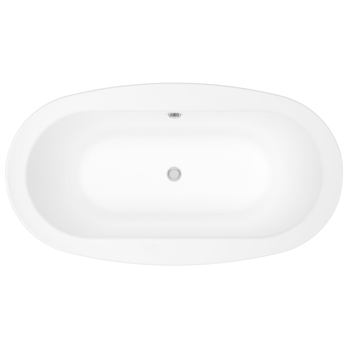 Jazz 66 x 36 Acrylic Drop-in Center Drain Bathtub in White