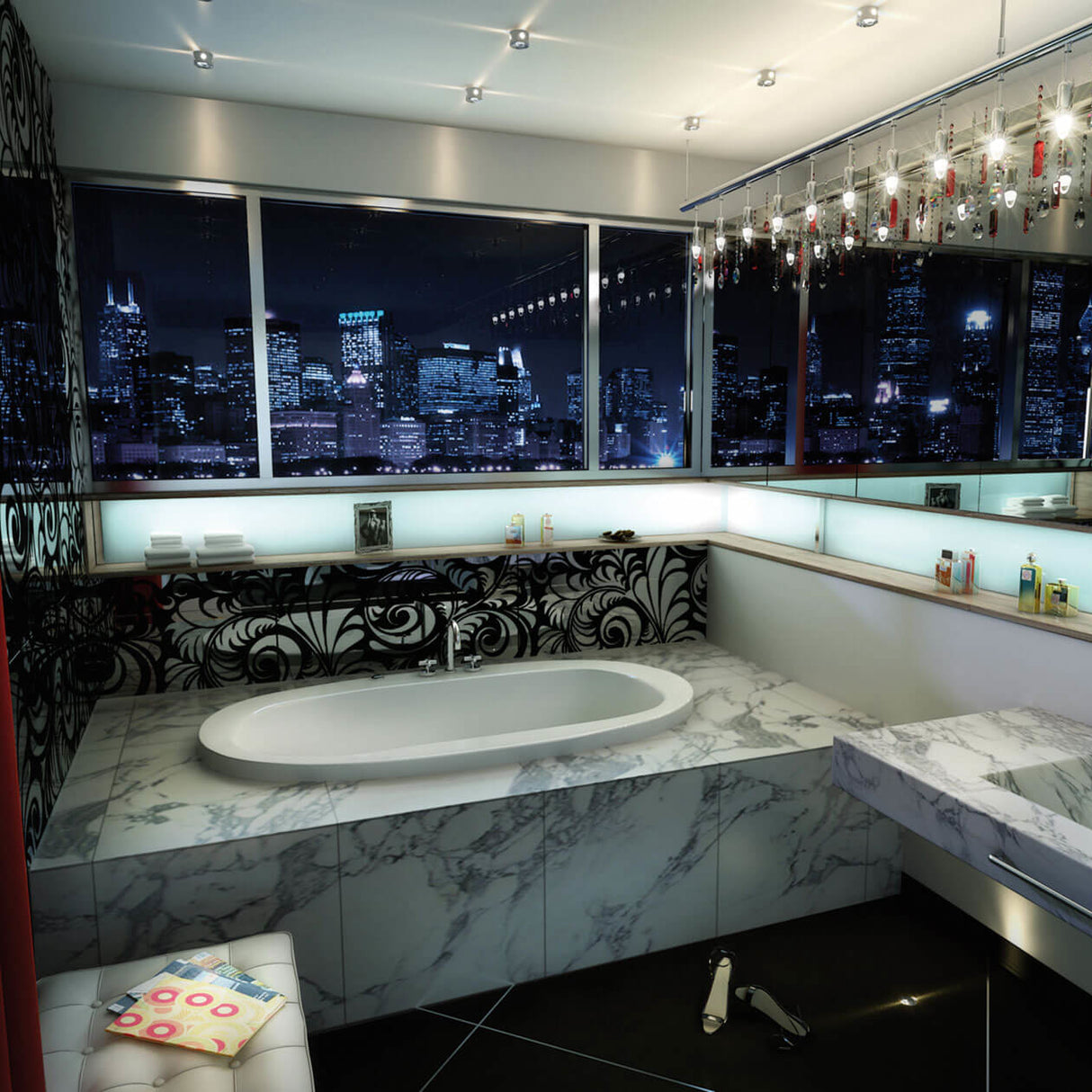 Jazz 66 x 36 Acrylic Drop-in Center Drain Bathtub in White