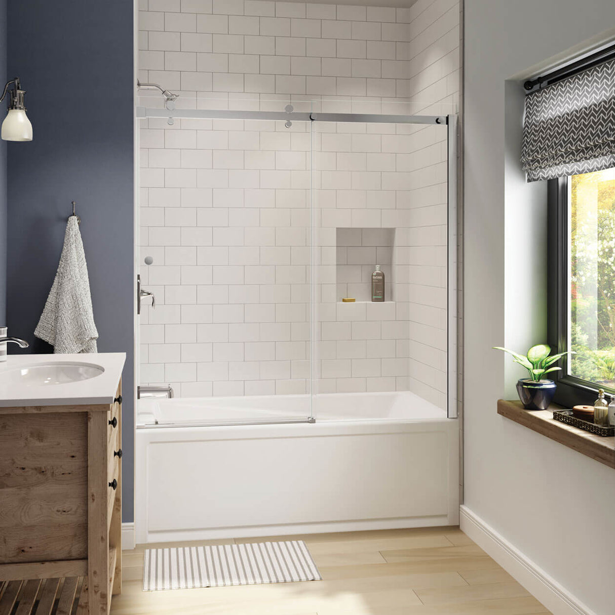 Exhibit 6032 IFS Acrylic Alcove Left-Hand Drain Bathtub in White