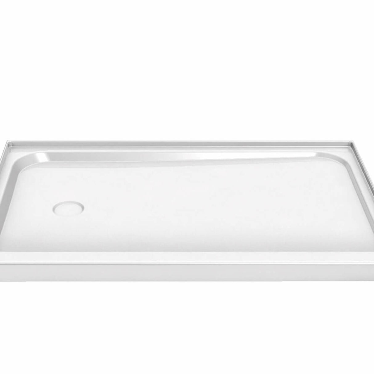 Rectangular Base 6036 3 in. Acrylic Alcove Shower Base with Left-Hand Drain in White