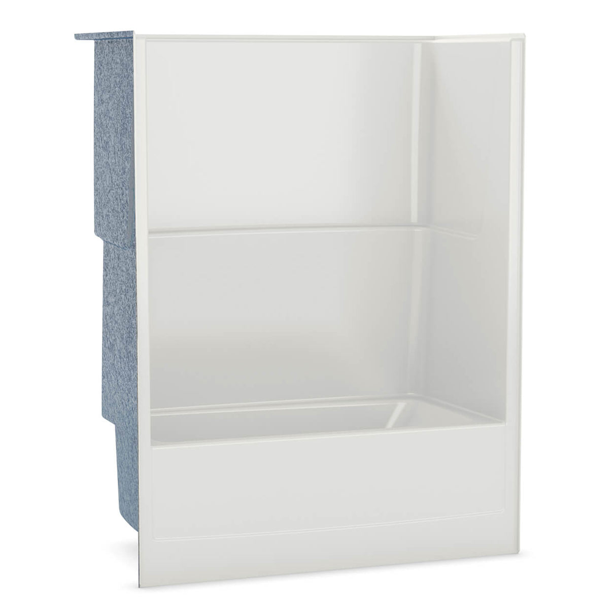 TSEA Plus 60 x 32 AcrylX Alcove Left-Hand Drain One-Piece Tub Shower in White