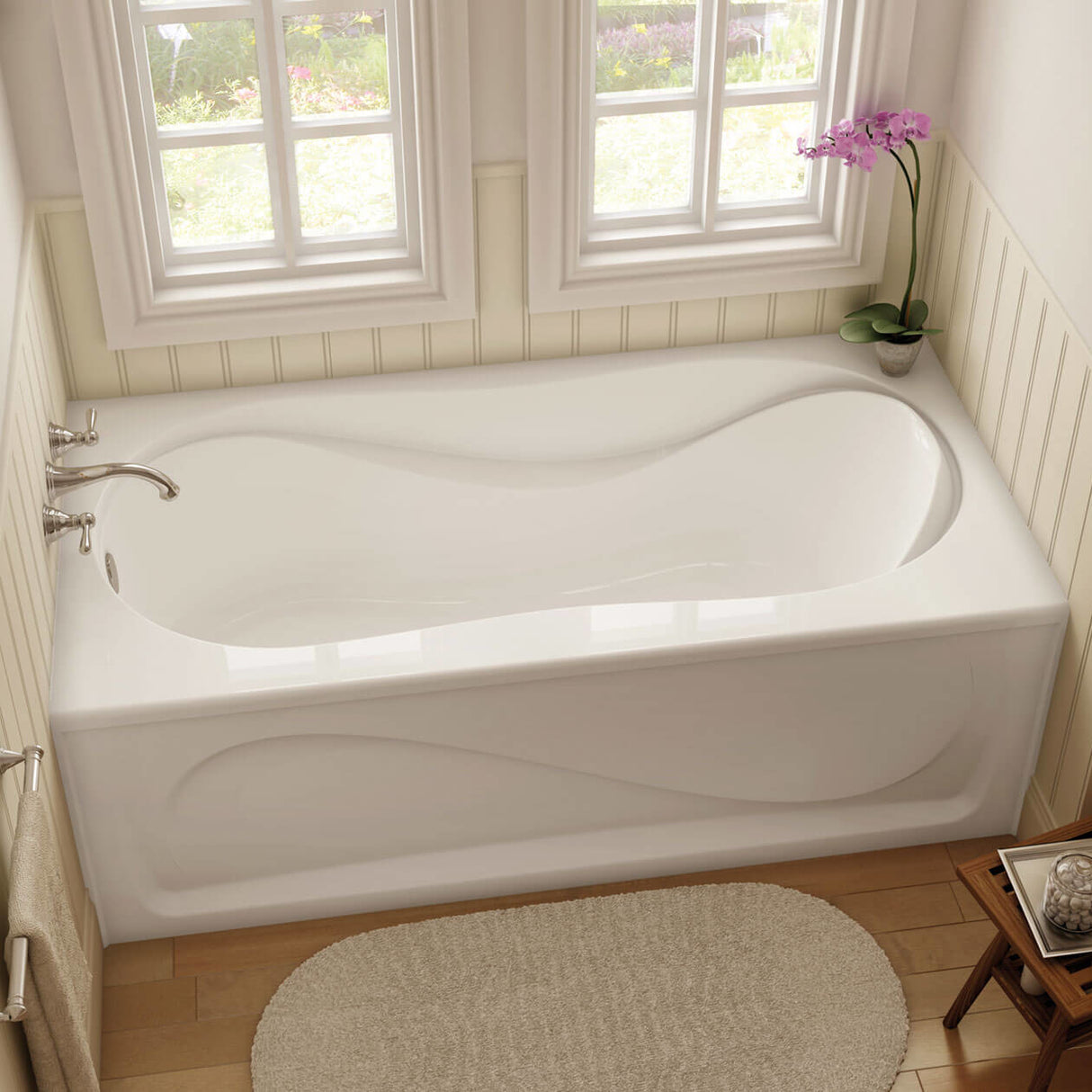 Cocoon 6030 IFS Acrylic Alcove Left-Hand Drain Bathtub in White