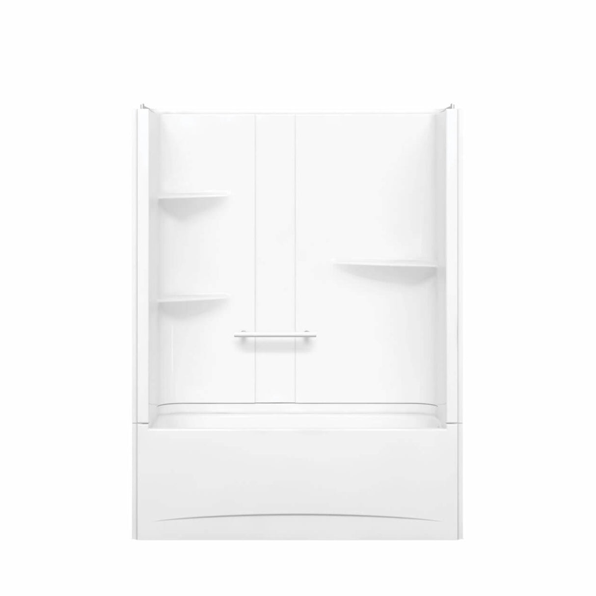 Camelia TS-6032 Acrylic Alcove Left-Hand Drain Two-Piece Tub Shower in White