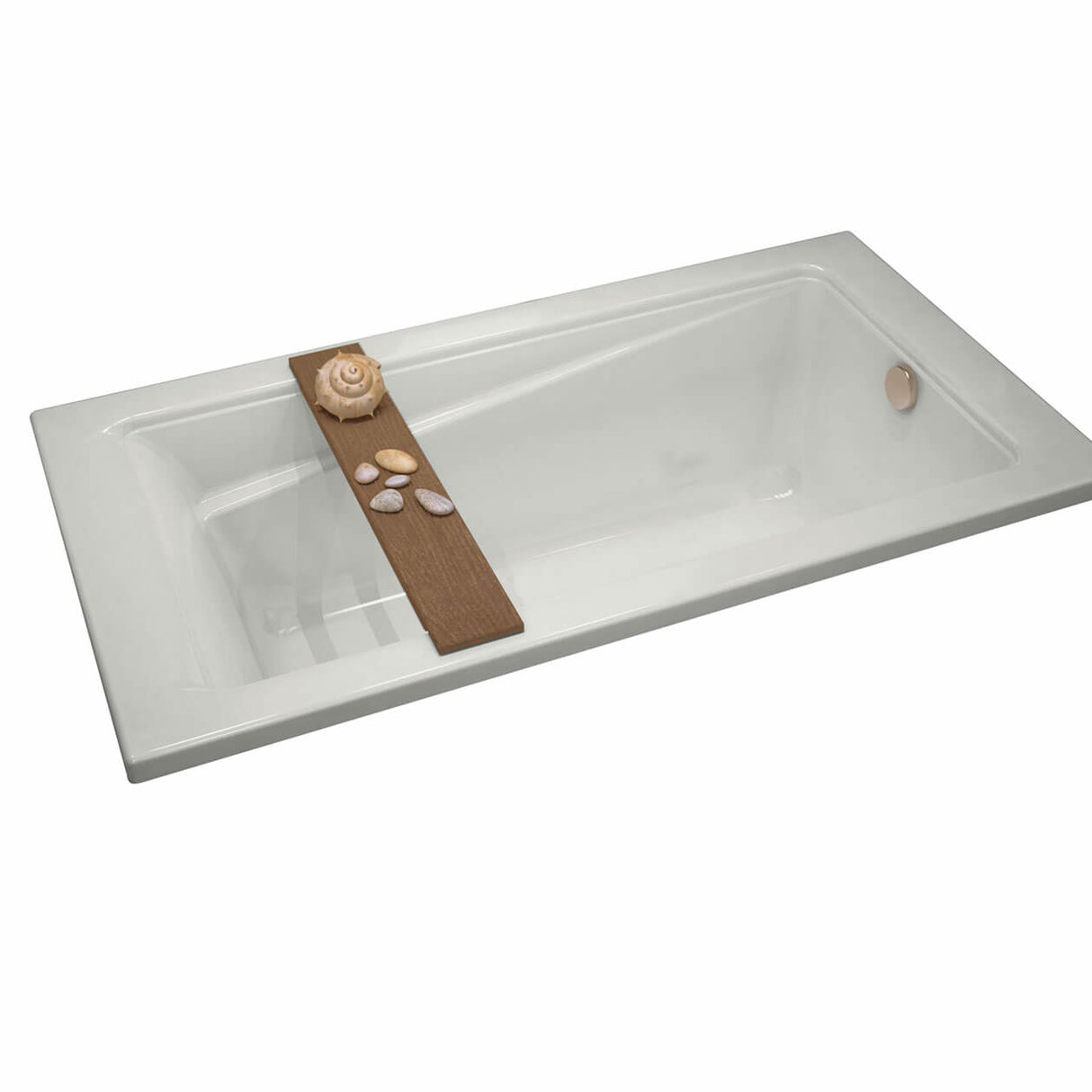 Exhibit 7236 Acrylic Drop-in End Drain Bathtub in White