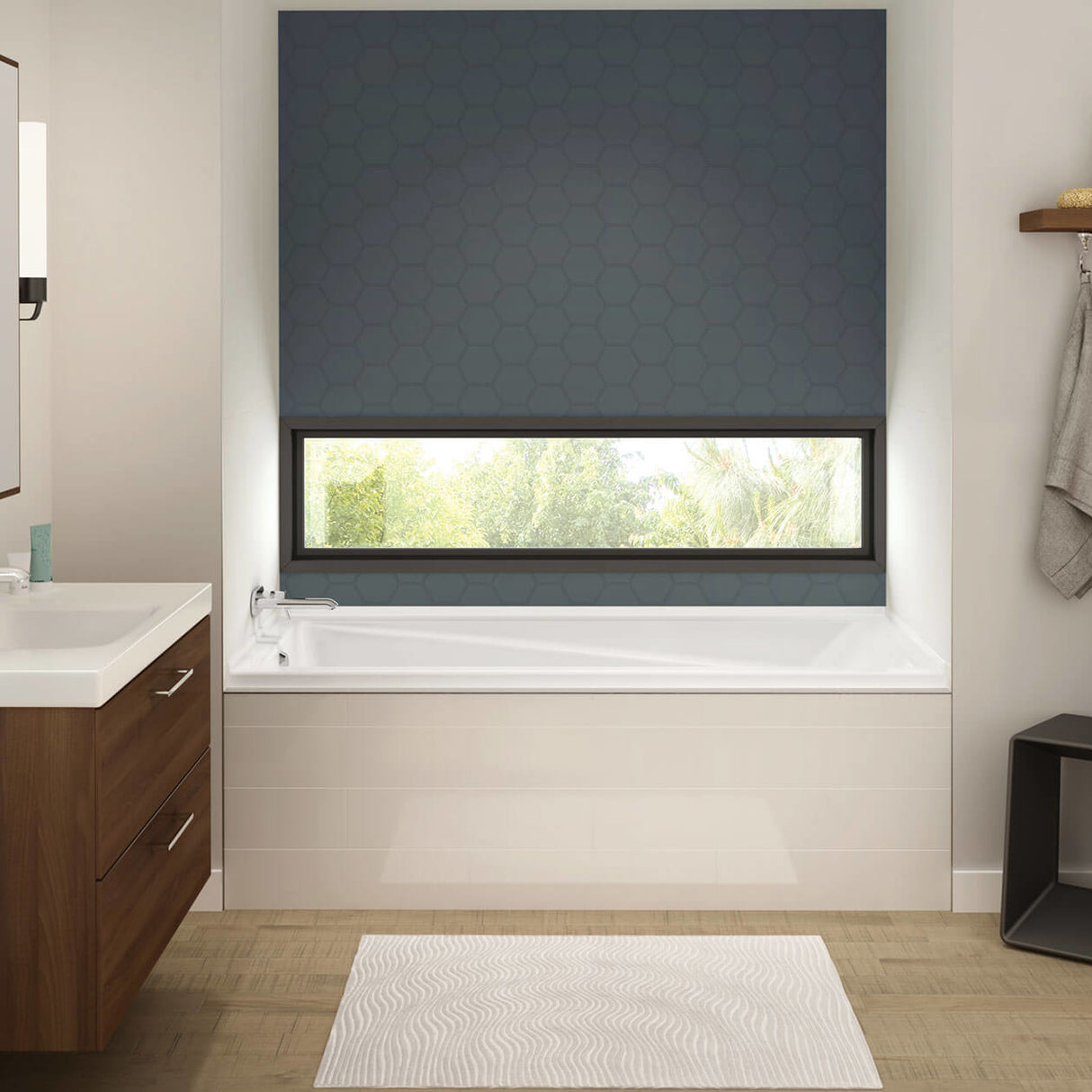 Exhibit 6042 IF DTF Acrylic Alcove Left-Hand Drain Bathtub in White