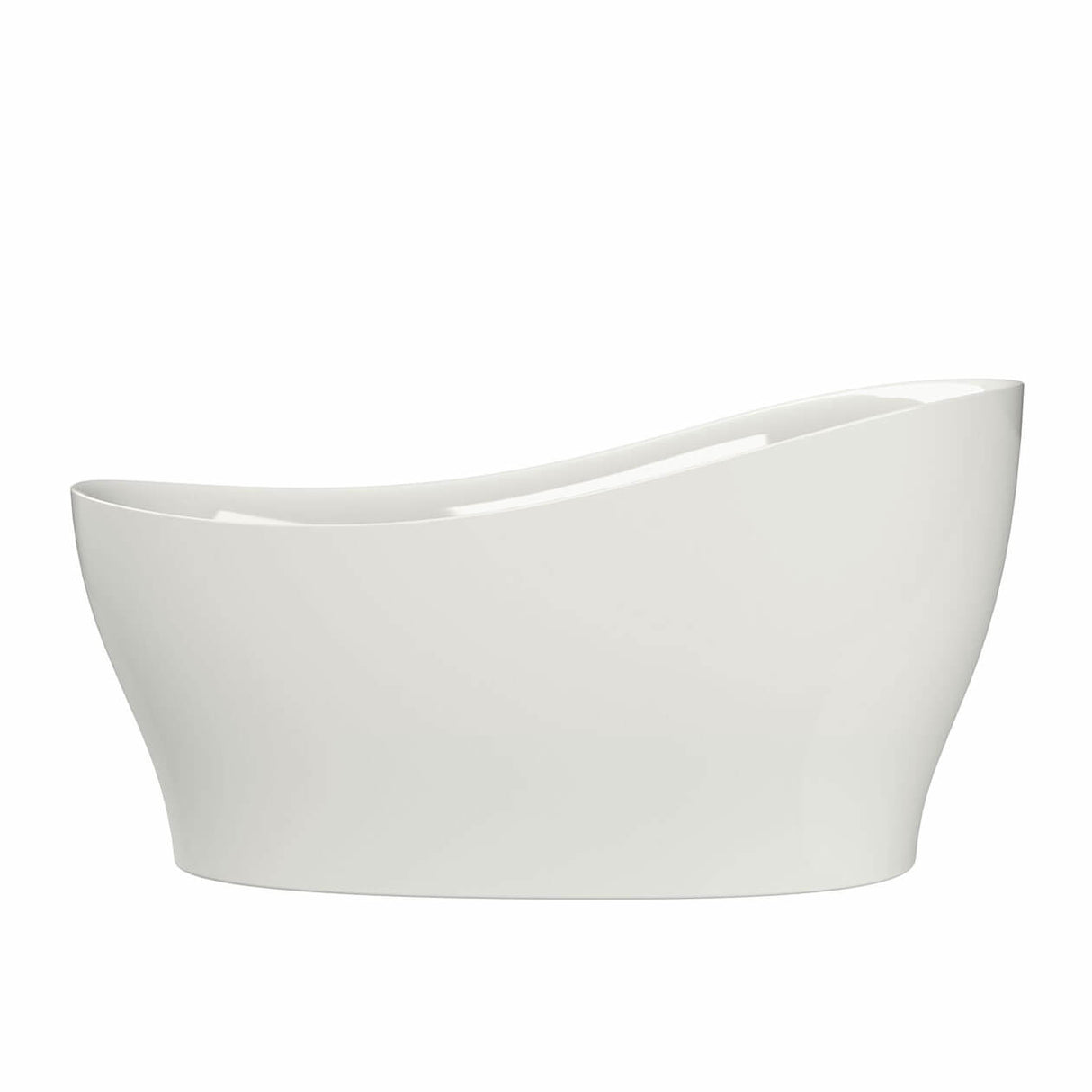 Joan 61 x 32 Acrylic Freestanding End Drain Bathtub in White with White Skirt