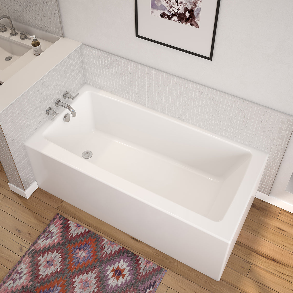 Nomad Corner 6030 AcrylX Corner Left-Hand Drain Bathtub in White