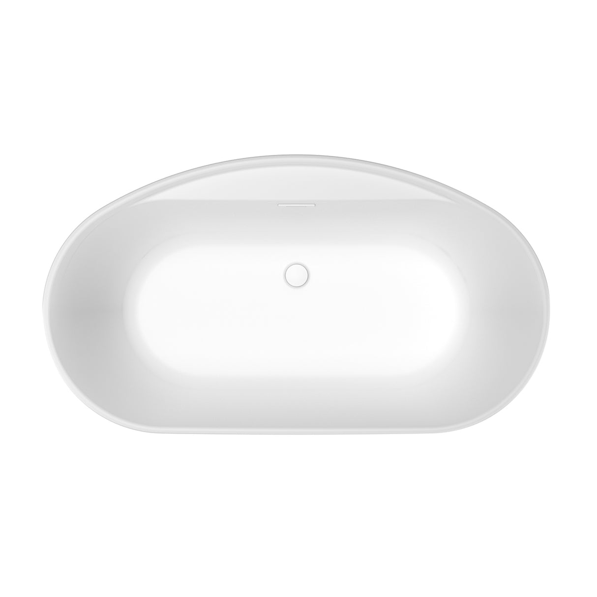 Eldora 5832 AcrylX Freestanding Center Drain Bathtub in White with White Skirt