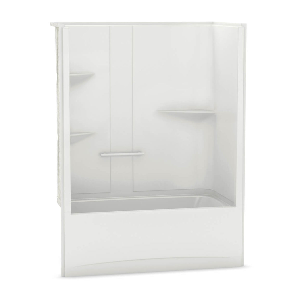Allia TS-6032 Acrylic Alcove Left-Hand Drain One-Piece Tub Shower in White