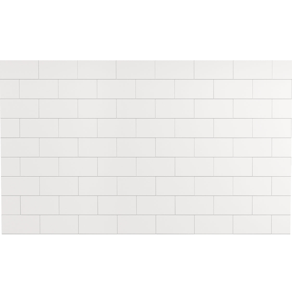 Versaline 6036 Composite Glue-up Four-Piece Shower Wall Kit in Subway White