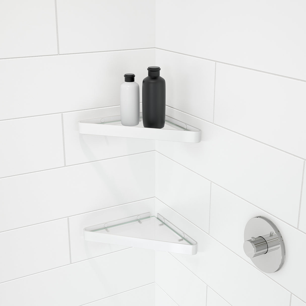 Denso 42 in. Solid Surface Glue up Two-Piece Wall Kit in White