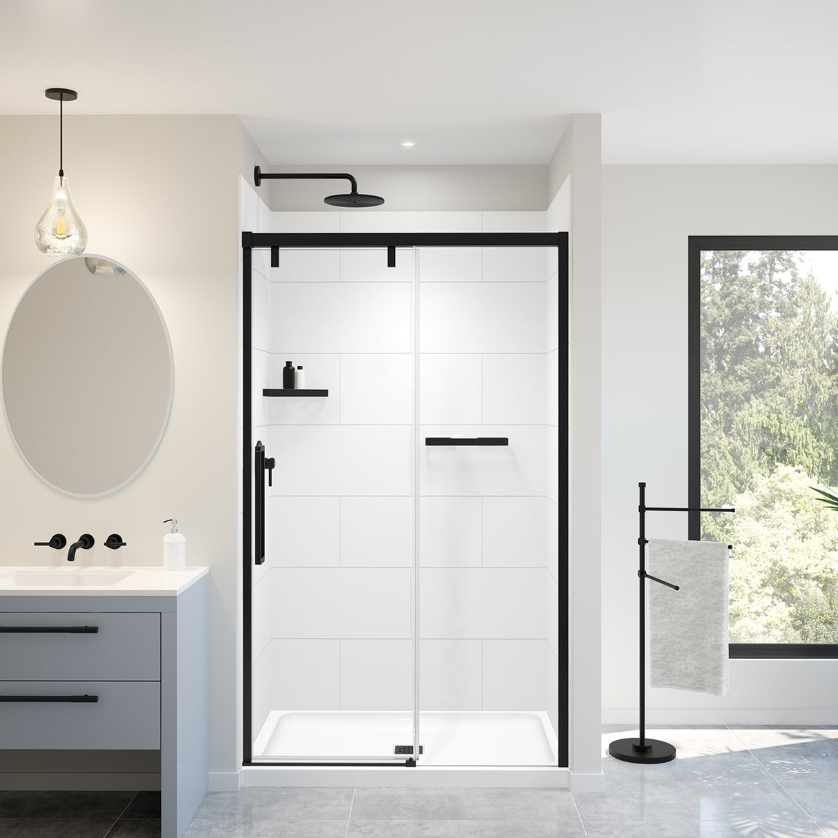 Denso 50 in. Solid Surface Glue up Back Wall in White