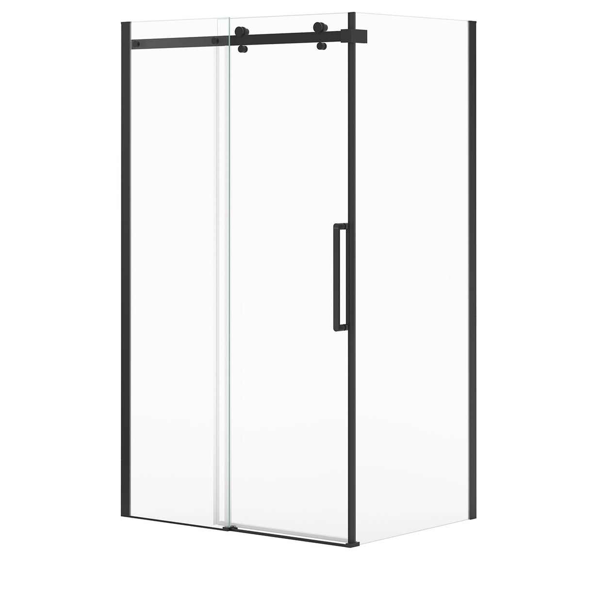 Halo Pro 48 x 36 x 78 3/4 in. 8mm Sliding Shower Door for Corner Installation with Clear glass in Chrome