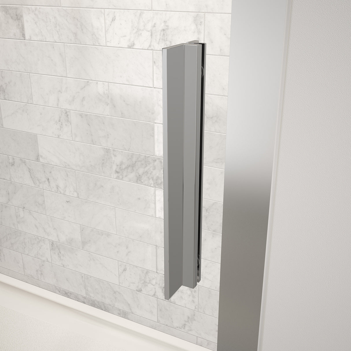 Connect 45-46 1/2 x 72 in. 6mm Sliding Shower Door for Alcove Installation with Clear glass in Chrome