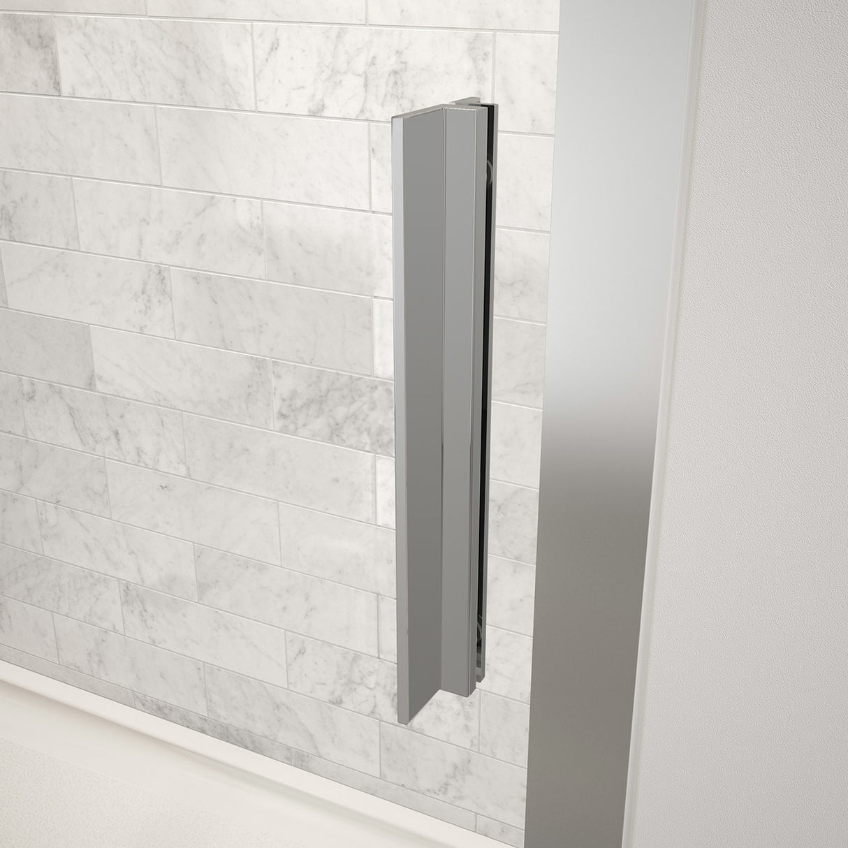 Connect 57-58 ½ x 72 in. 6mm Sliding Shower Door for Alcove Installation with Clear glass in Chrome