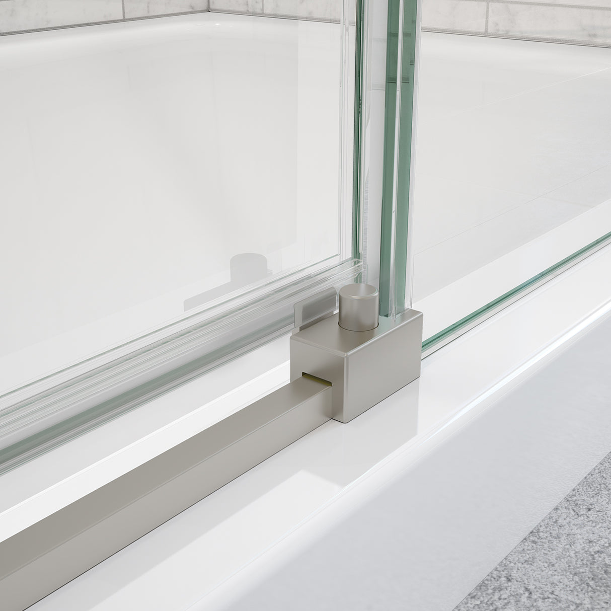 Uptown 56-59 x 76 in. 8 mm Sliding Shower Door for Alcove Installation with Clear glass in Chrome