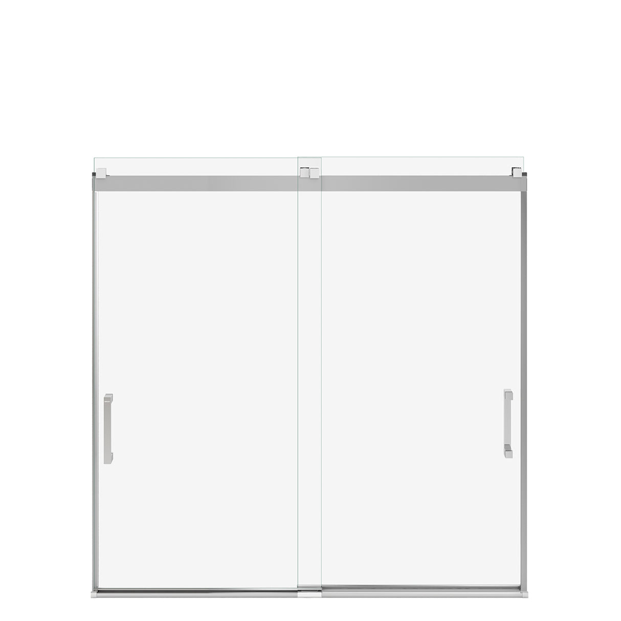 Revelation Square 56-59 x 56 ¾-59 ¼ in. 8mm Bypass Tub Door for Alcove Installation with Clear glass in Chrome