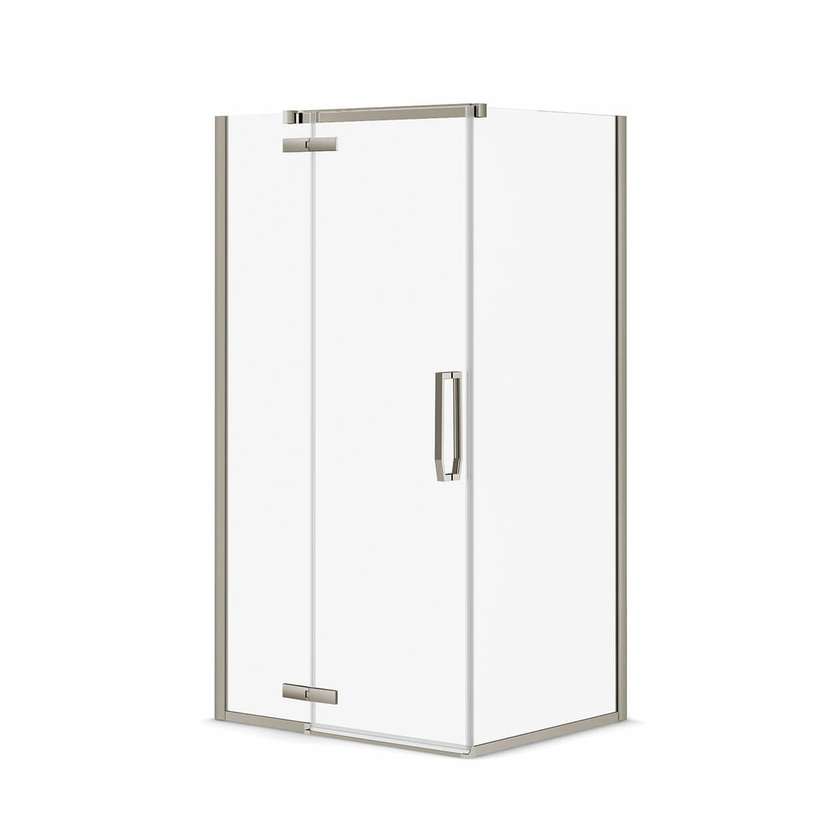 Link Rectangular 42 x 34 x 75 in. 8mm Pivot Shower Door for Corner Installation with Clear glass in Chrome