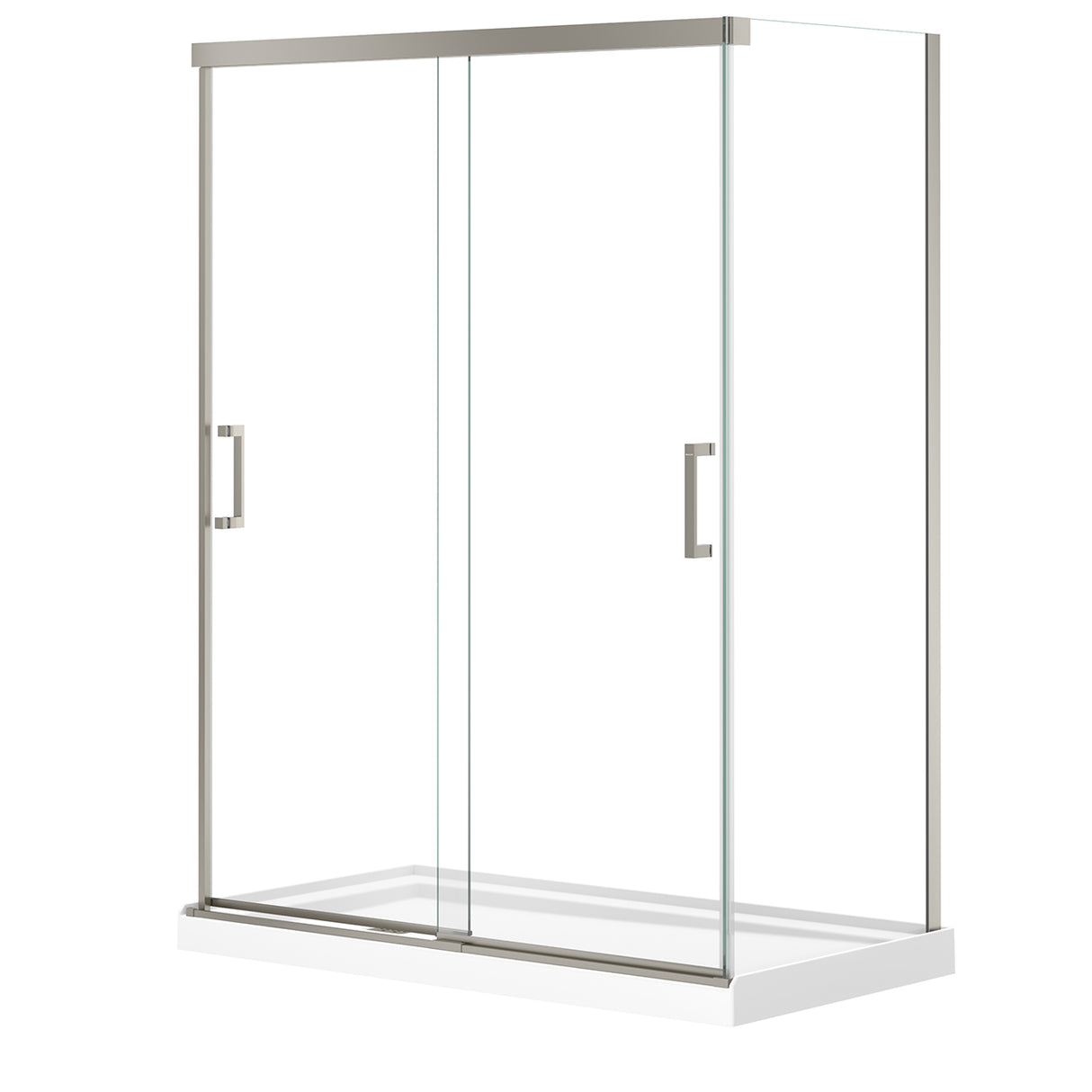 Incognito 76 Return Panel for 32 in. Base with Clear glass in Chrome