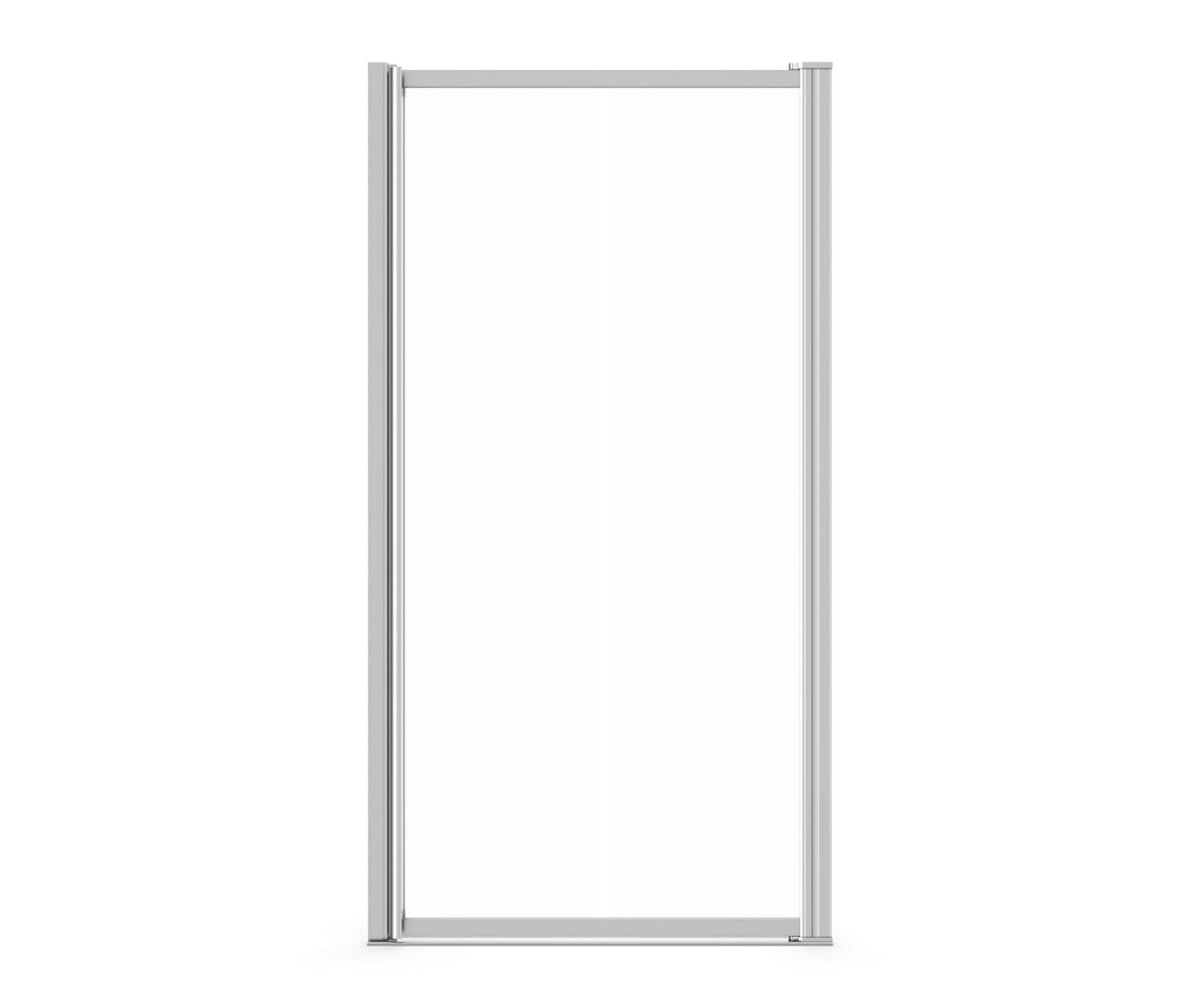 Pivolok Deluxe 32 ½-37 x 64 ½ in. Pivot Shower Door for Alcove Installation with Clear glass in Chrome