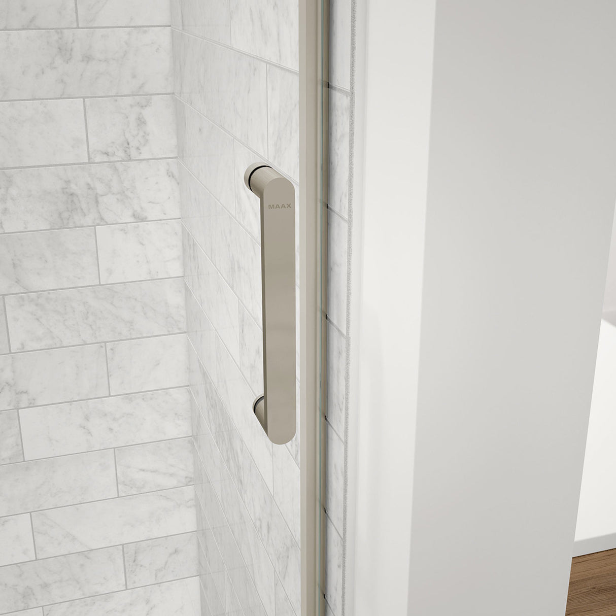 Revelation Round 56-59 in. x 56 ¾-59 ¼ in. 6 mm Bypass Tub Door for Alcove Installation with Clear glass in Chrome