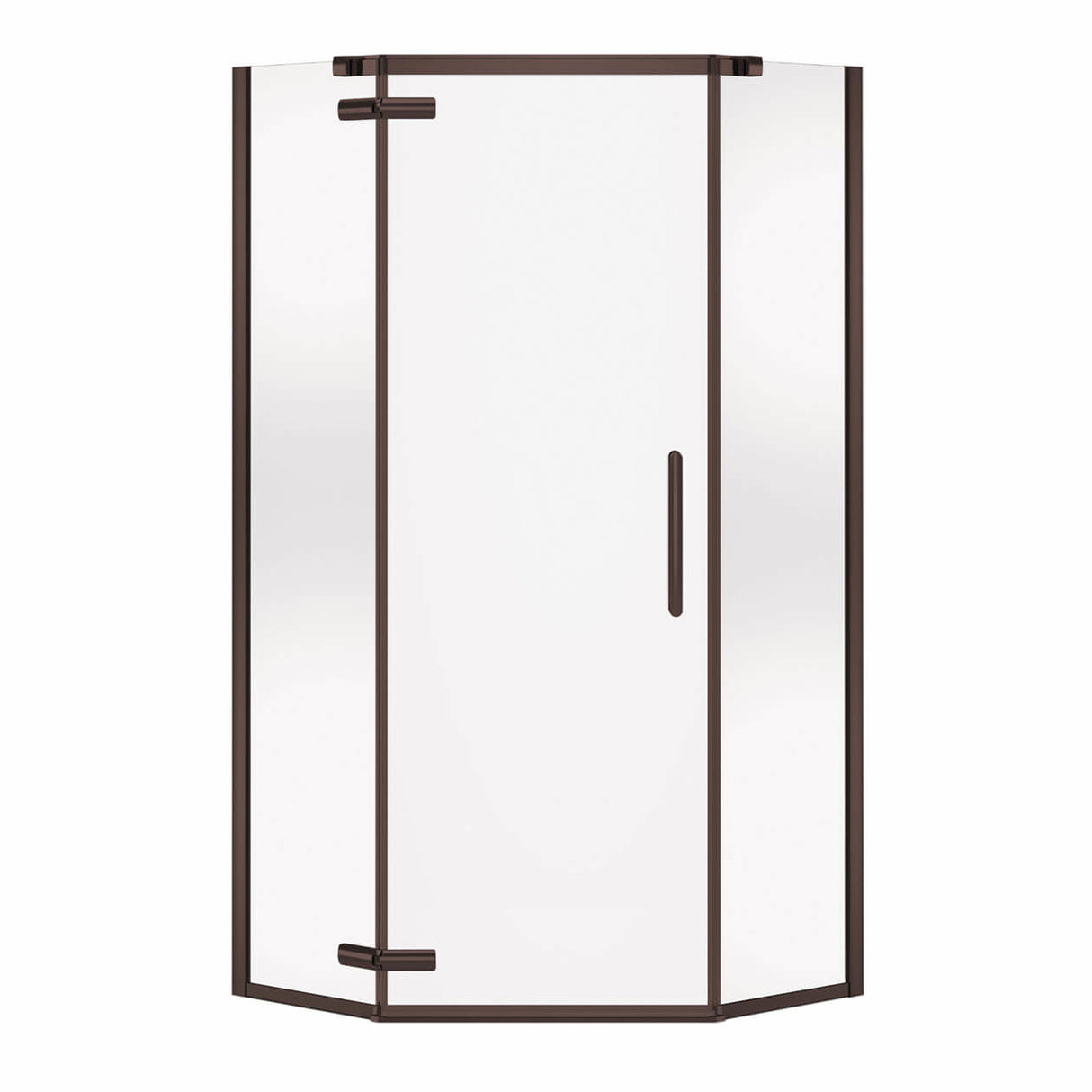 Link Curve Neo-angle 38 x 38 x 75 in. 8mm Pivot Shower Door for Corner Installation with Clear glass in Chrome