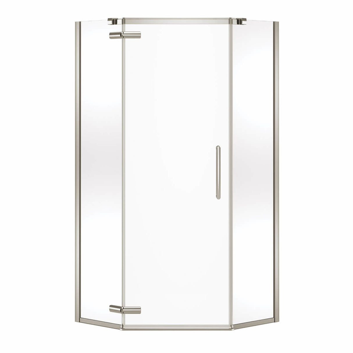 Hana Neo-angle 38 x 38 x 75 in. 8mm Pivot Shower Door for Corner Installation with Clear glass in Chrome