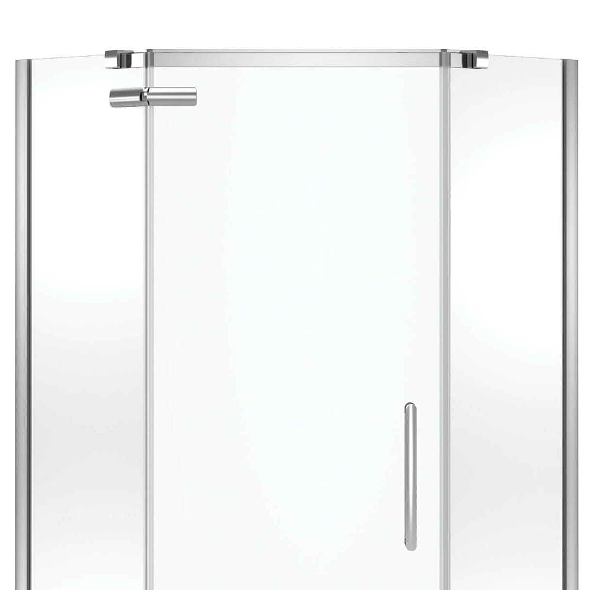 Hana Neo-angle 40 x 40 x 75 in. 8mm Pivot Shower Door for Corner Installation with Clear glass in Chrome