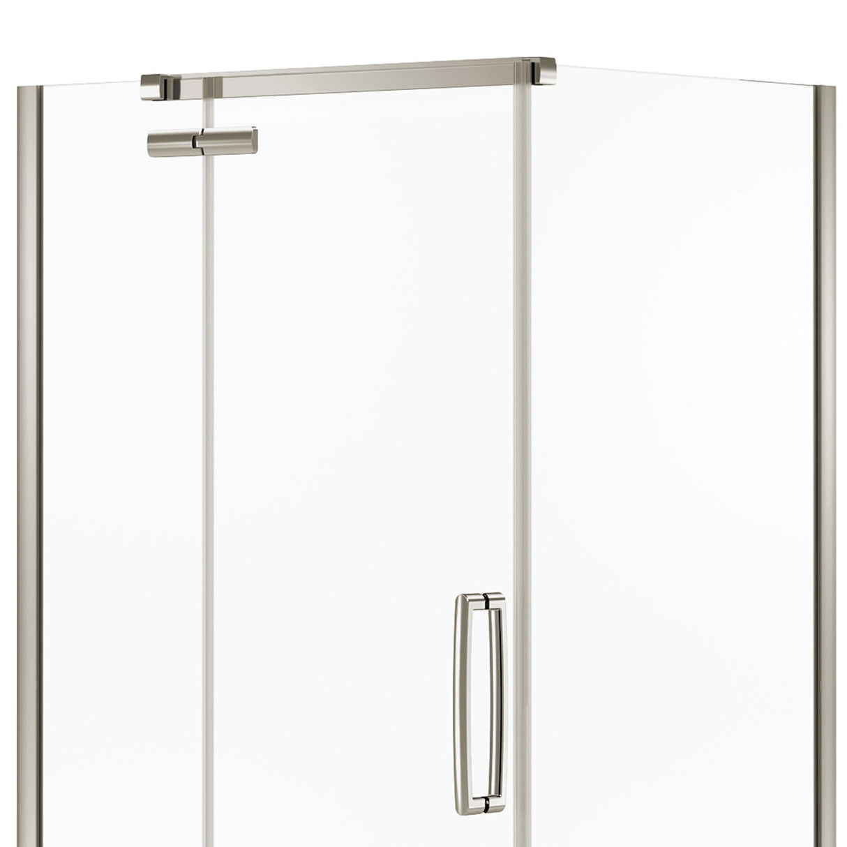 Hana Rectangular 42 x 34 x 75 in. 8mm Pivot Shower Door for Corner Installation with Clear glass in Chrome