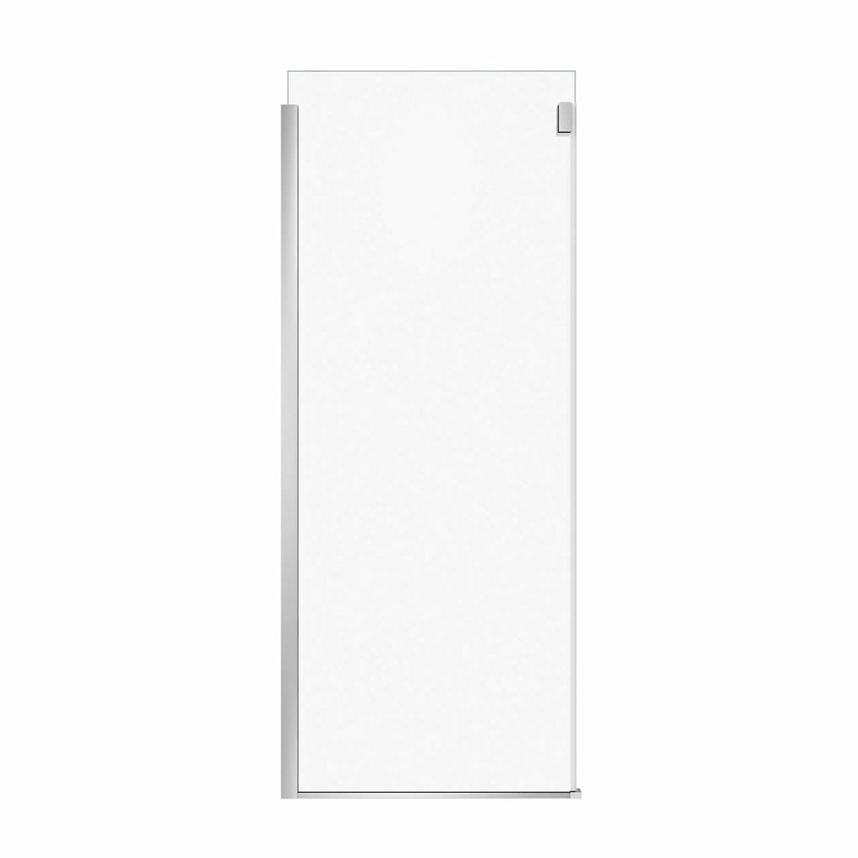 Duel and Inverto Return Panel for 32 in. Base with Clear glass in Chrome