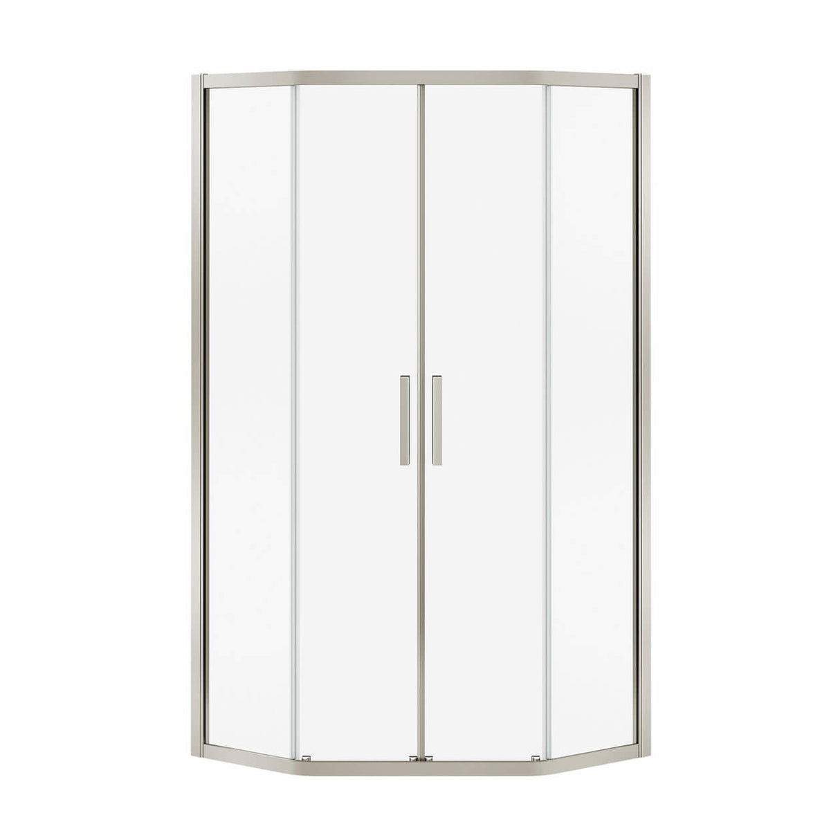 Radia Neo-angle 38 x 38 x 71 ½ in. 6 mm Sliding Shower Door for Corner Installation with Clear glass in Chrome