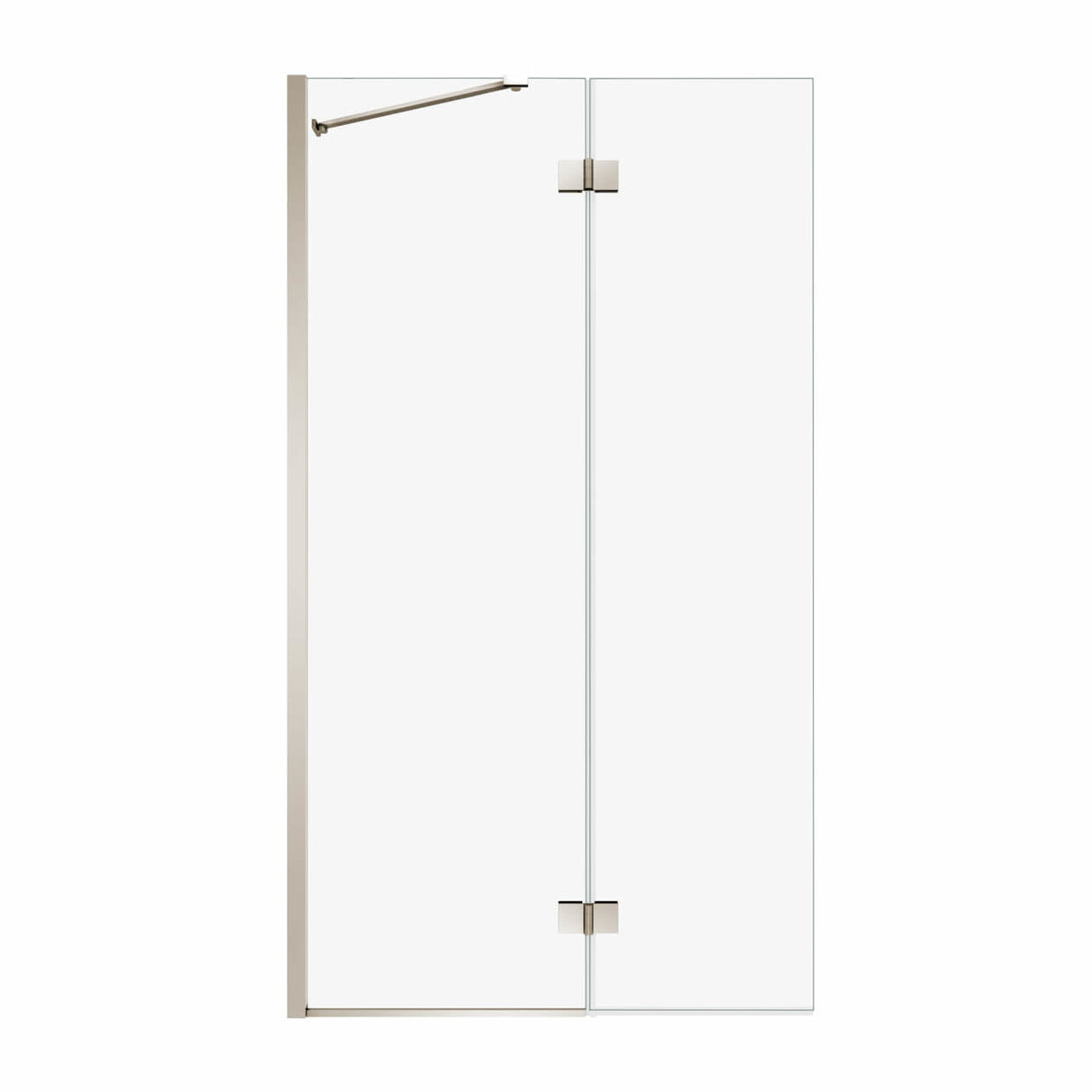 Edge Duo 42 x 75 in. 8 mm Pivot Shower Screen for Alcove Installation with Clear glass in Chrome