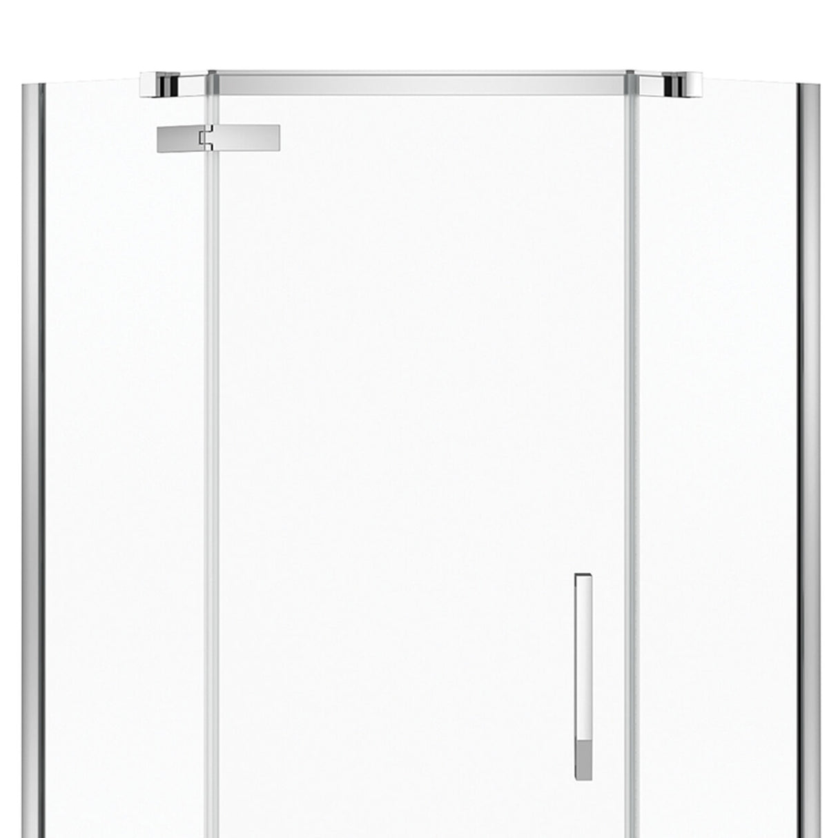 Davana Neo-angle 38 x 38 x 75 in. 8mm Pivot Shower Door for Corner Installation with Clear glass in Chrome