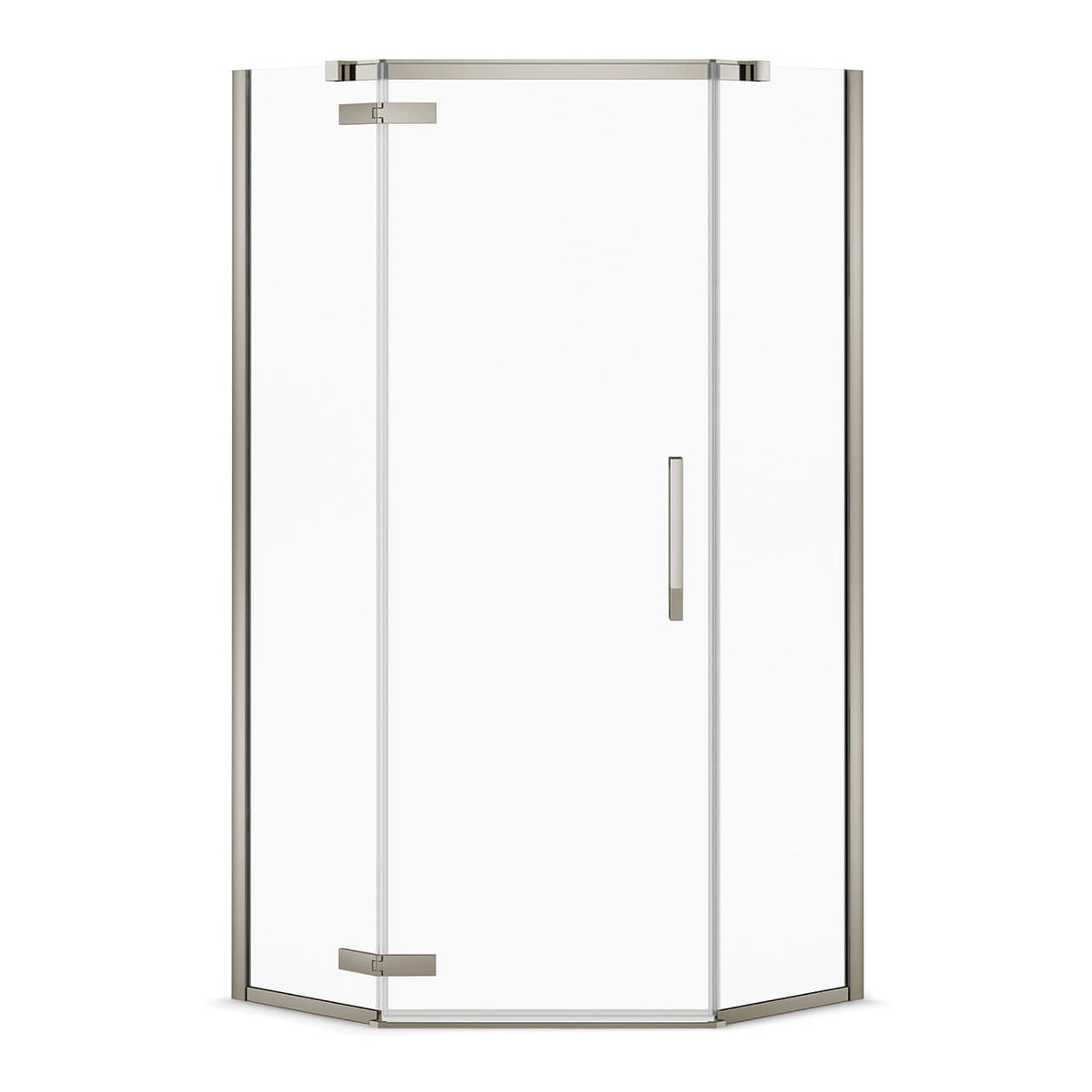 Davana Neo-angle 38 x 38 x 75 in. 8mm Pivot Shower Door for Corner Installation with Clear glass in Chrome
