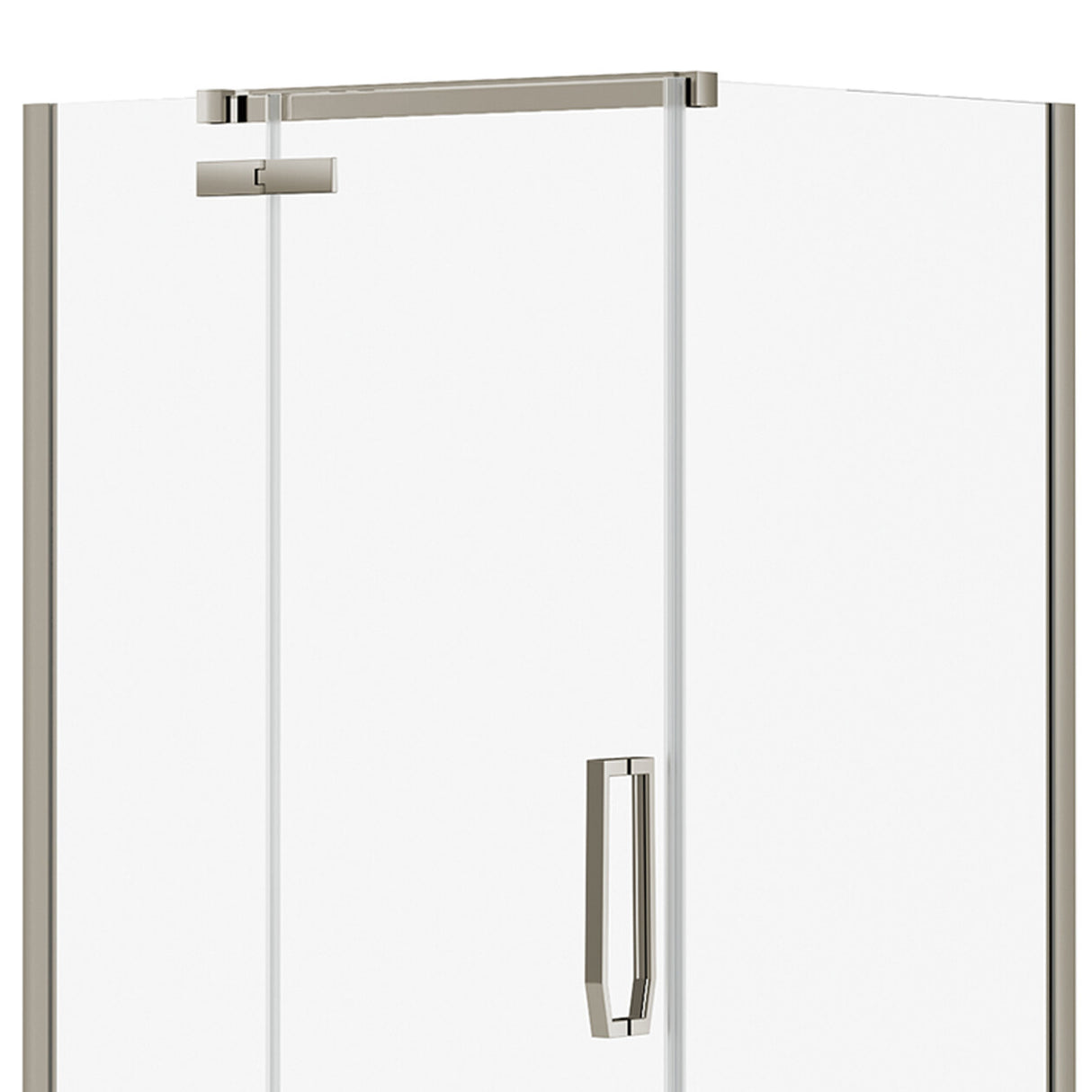 Davana Rectangular 42 x 34 x 75 in. 8mm Pivot Shower Door for Corner Installation with Clear glass in Chrome