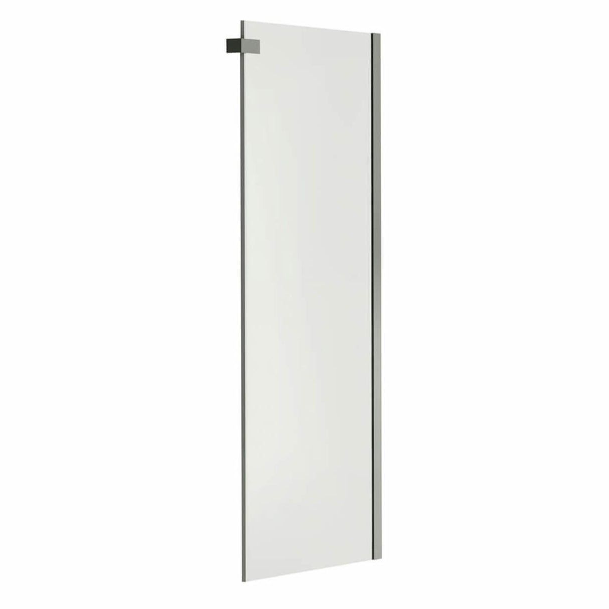 Halo Return Panel for 42 in. Base with Clear glass in Chrome
