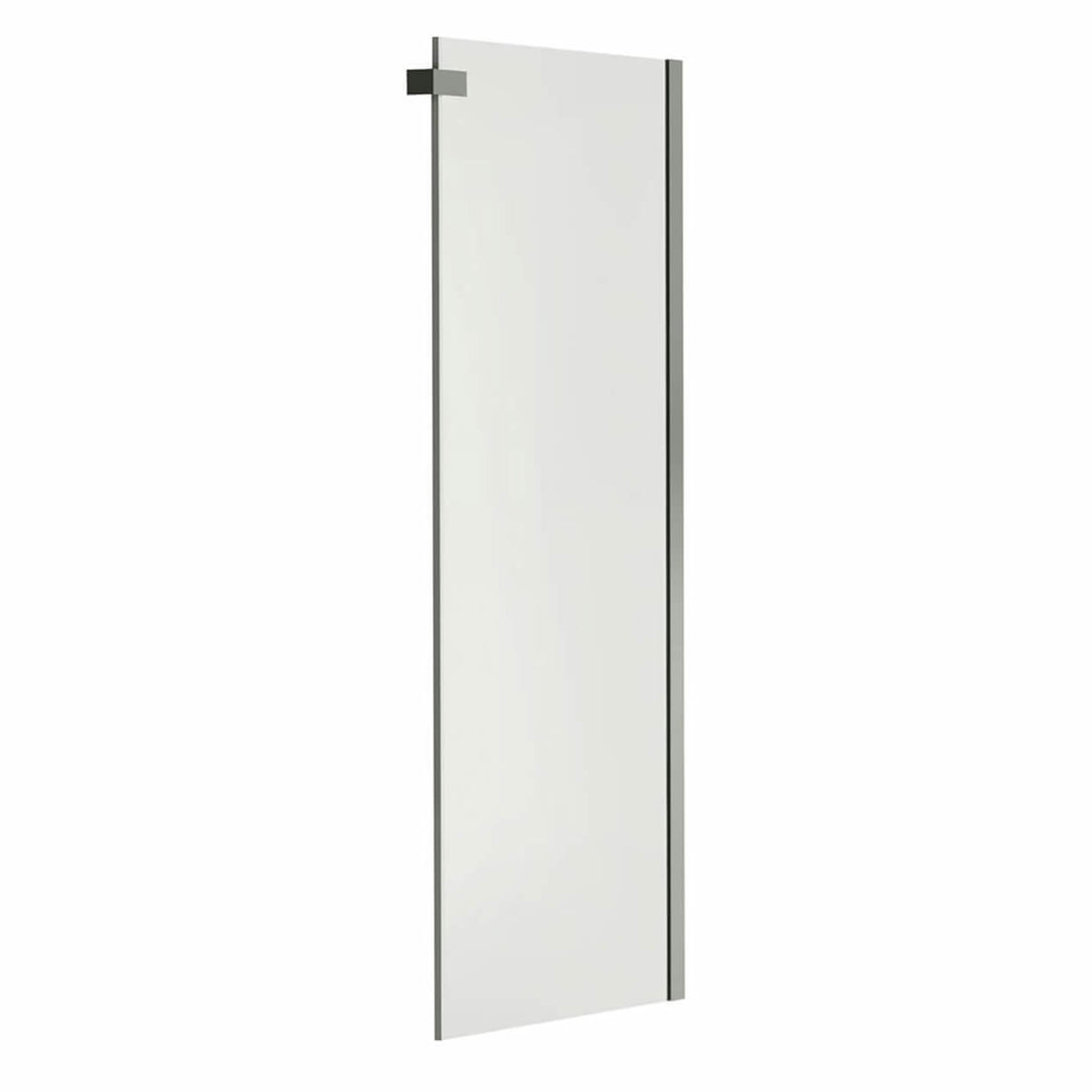 Halo Return Panel for 34 in. Base with Clear glass in Chrome