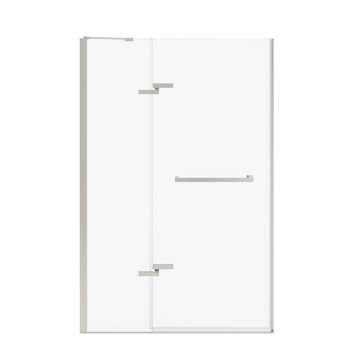 Reveal Sleek 71 44-47 x 71 ½ in. 8mm Pivot Shower Door for Alcove Installation with Clear glass in Chrome