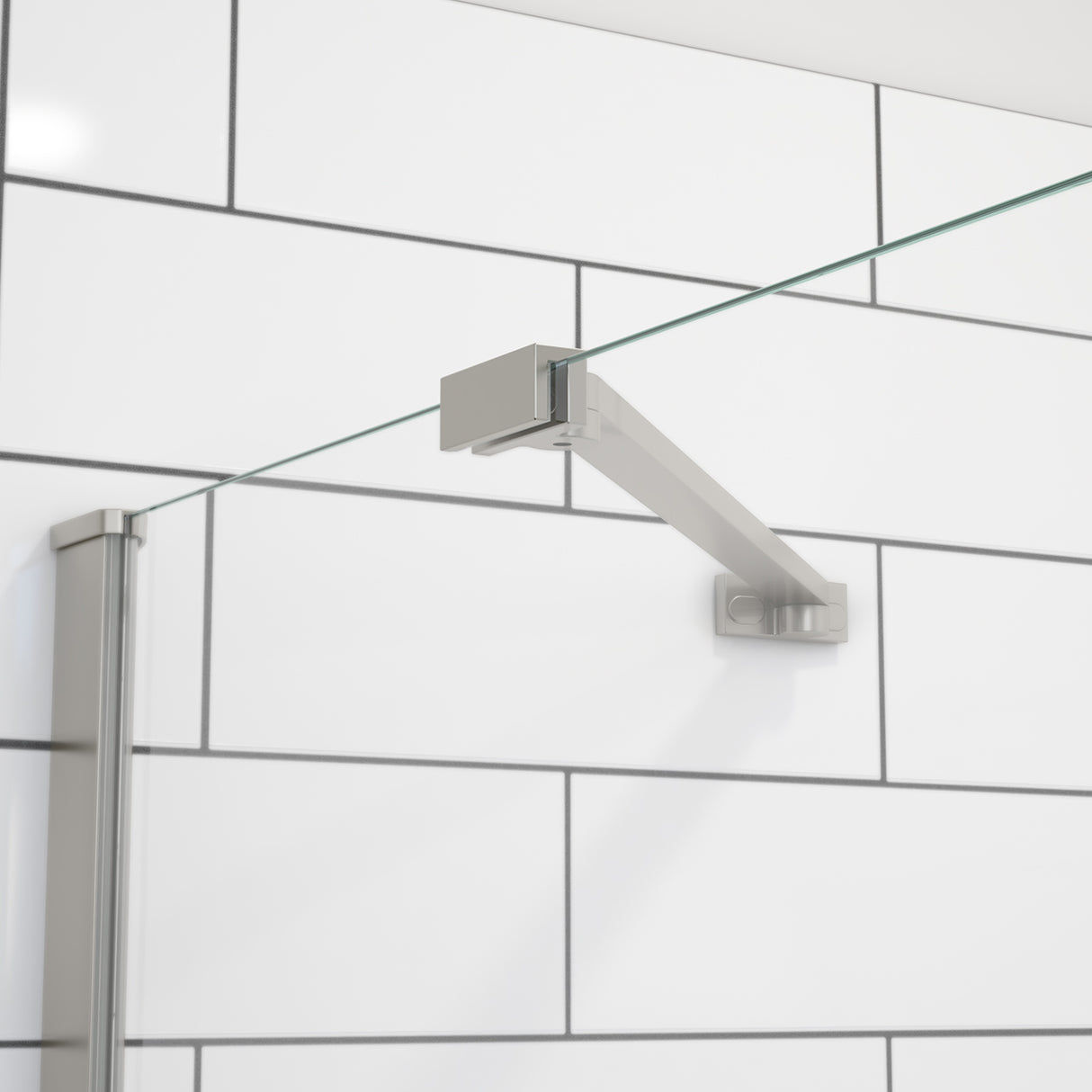 Reveal Sleek 71 51 ½-54 ½ x 71 ½ in. 8mm Pivot Shower Door for Alcove Installation with Clear glass in Chrome