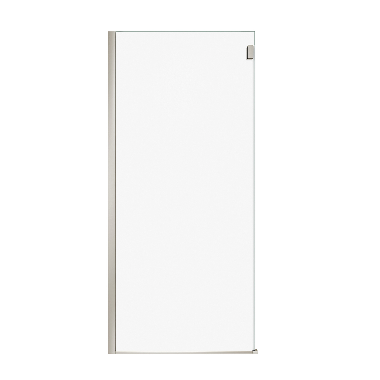 Duel Alto Return Panel for 36 in. Base with Clear glass in Chrome