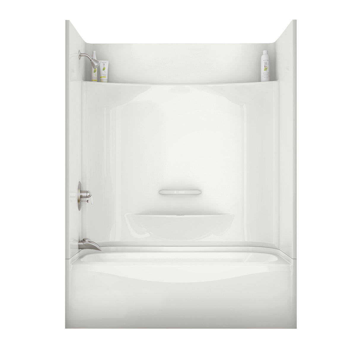 KDTS 3060 AFR AcrylX Alcove Left-Hand Drain Four-Piece Tub Shower in White