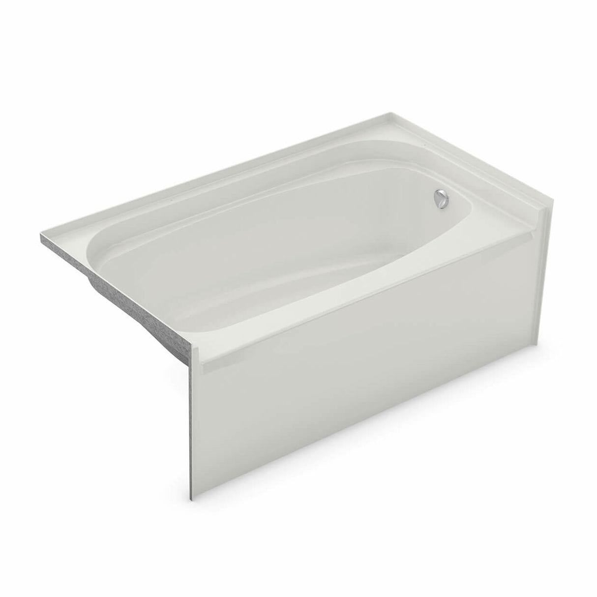 Essence TO-6032 AFR AcrylX Alcove Left-Hand Drain Bathtub in White
