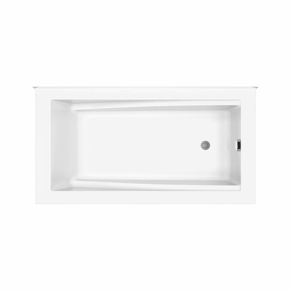 ModulR 6032 (With Armrests) Acrylic Wall Mounted Left-Hand Drain Bathtub in White