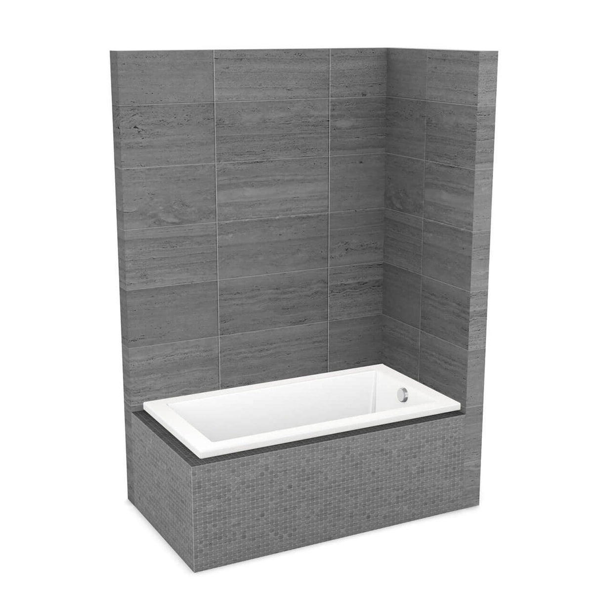 ModulR 6032 IF (Without Armrests) Acrylic Corner Right Left-Hand Drain Bathtub in White