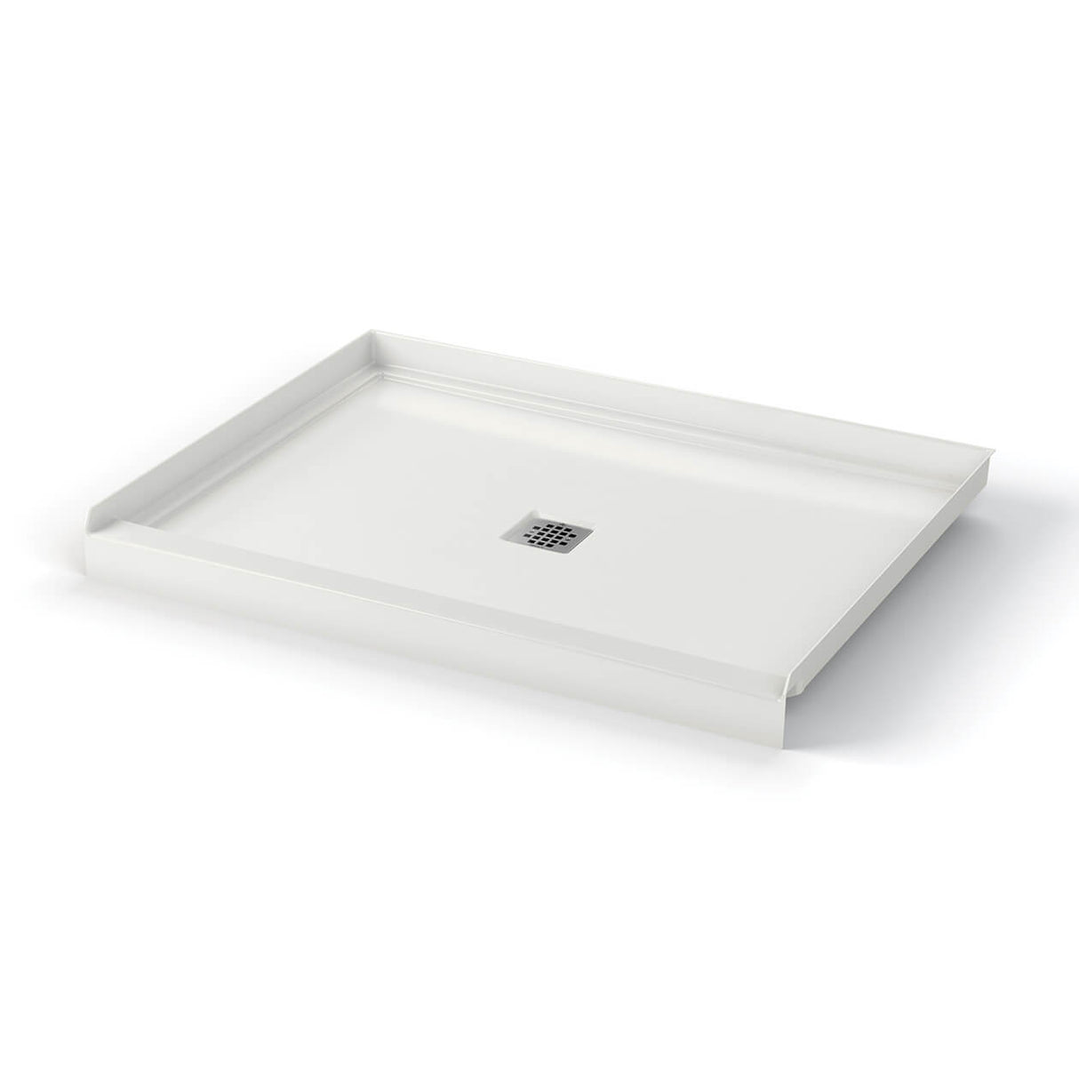 B3X 4836 Acrylic Alcove Shower Base with Center Drain in White