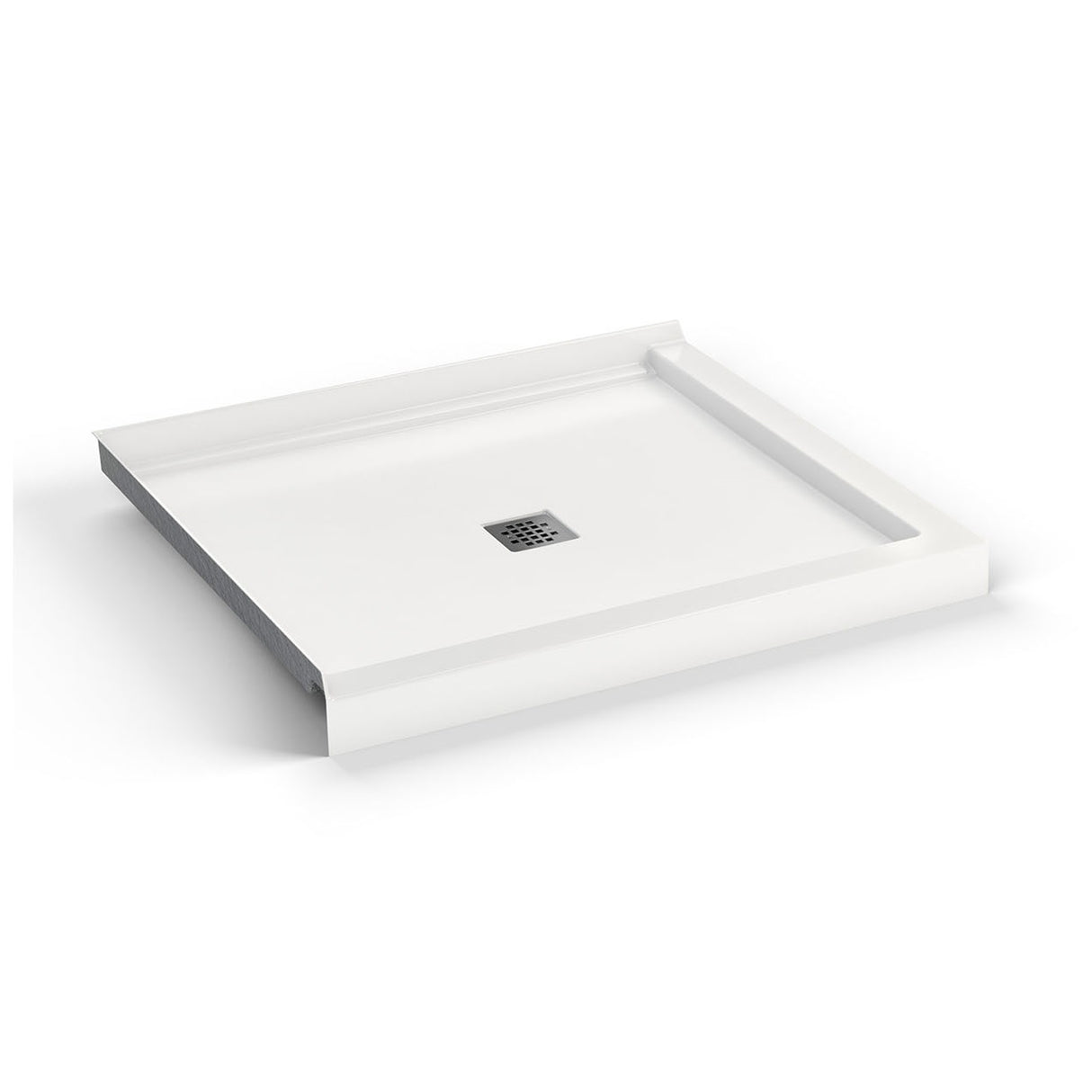 B3X 4236 Acrylic Corner Left Shower Base with Center Drain in White