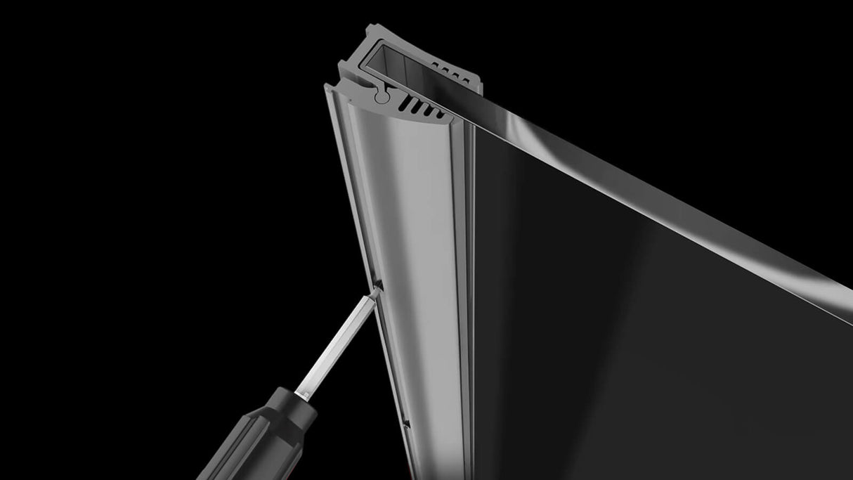 Reveal Sleek 71 41 ½-44 ½ x 71 ½ in. 8mm Pivot Shower Door for Alcove Installation with Clear glass in Chrome