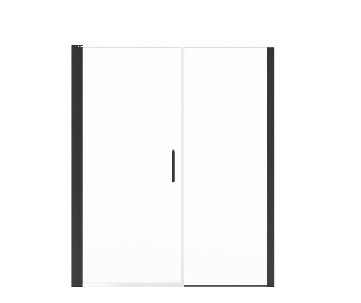 Manhattan 53-55 x 68 in. 6 mm Pivot Shower Door for Alcove Installation with Clear glass & Round Handle in Chrome