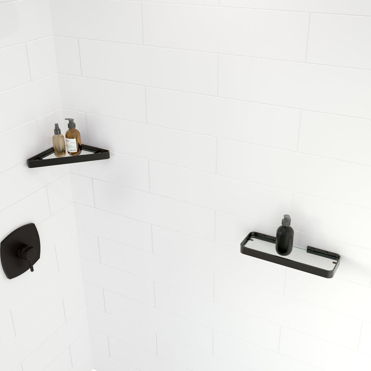 Manhattan Rectangular Shelf with Glass